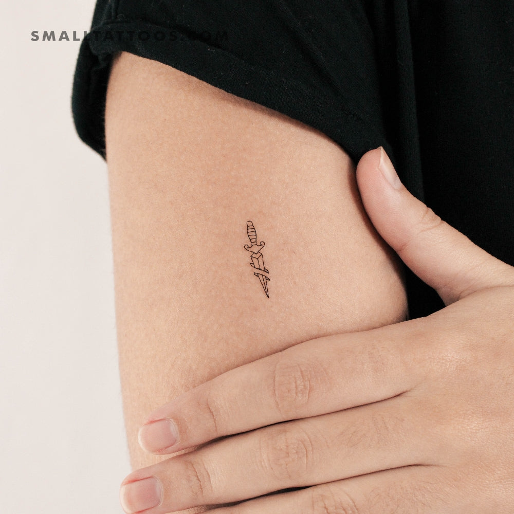 Stabbed Dagger Temporary Tattoo (Set of 3)