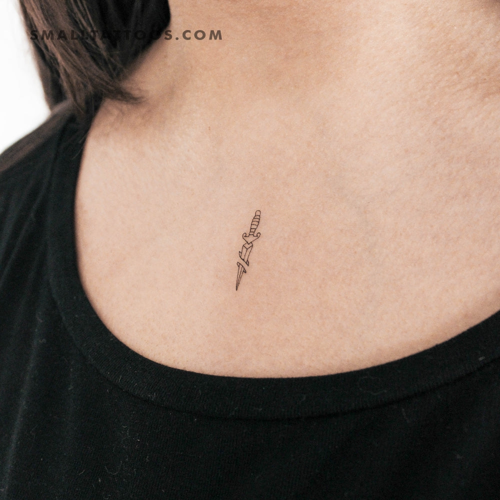 Stabbed Dagger Temporary Tattoo (Set of 3)