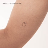 Tiny Minimalist Apple Temporary Tattoo (Set of 3)
