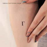 Uppercase Gamma Temporary Tattoo (Set of 3)