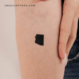 Arizona Map Temporary Tattoo (Set of 3)
