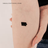 Iowa Map Temporary Tattoo (Set of 3)