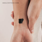 Arkansas Map Temporary Tattoo (Set of 3)