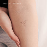 Minimalist Fine Line Hummingbird Temporary Tattoo (Set of 3)