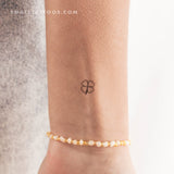 Minimalist Four Leaf Clover Temporary Tattoo (Set of 3)