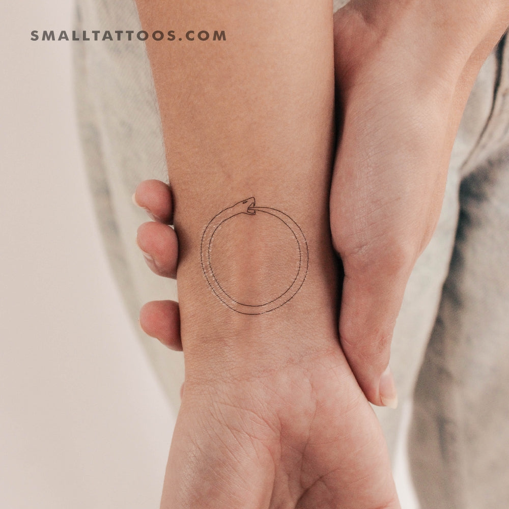 Tatuaje temporal de Ouroboros (juego de 3)