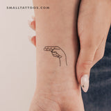 Sign Language H Temporary Tattoo (Set of 3)
