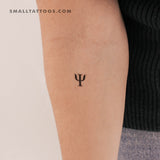 Uppercase Psi Temporary Tattoo (Set of 3)