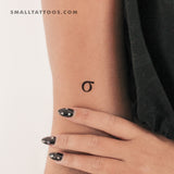 Sigma σ Temporary Tattoo (Set of 3)
