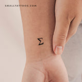 Uppercase Sigma Temporary Tattoo (Set of 3)