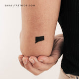 Connecticut Map Temporary Tattoo (Set of 3)