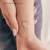 Nevada Map Outline Temporary Tattoo (Set of 3)