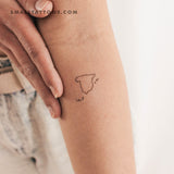 Spain Map Outline Temporary Tattoo (Set of 3)