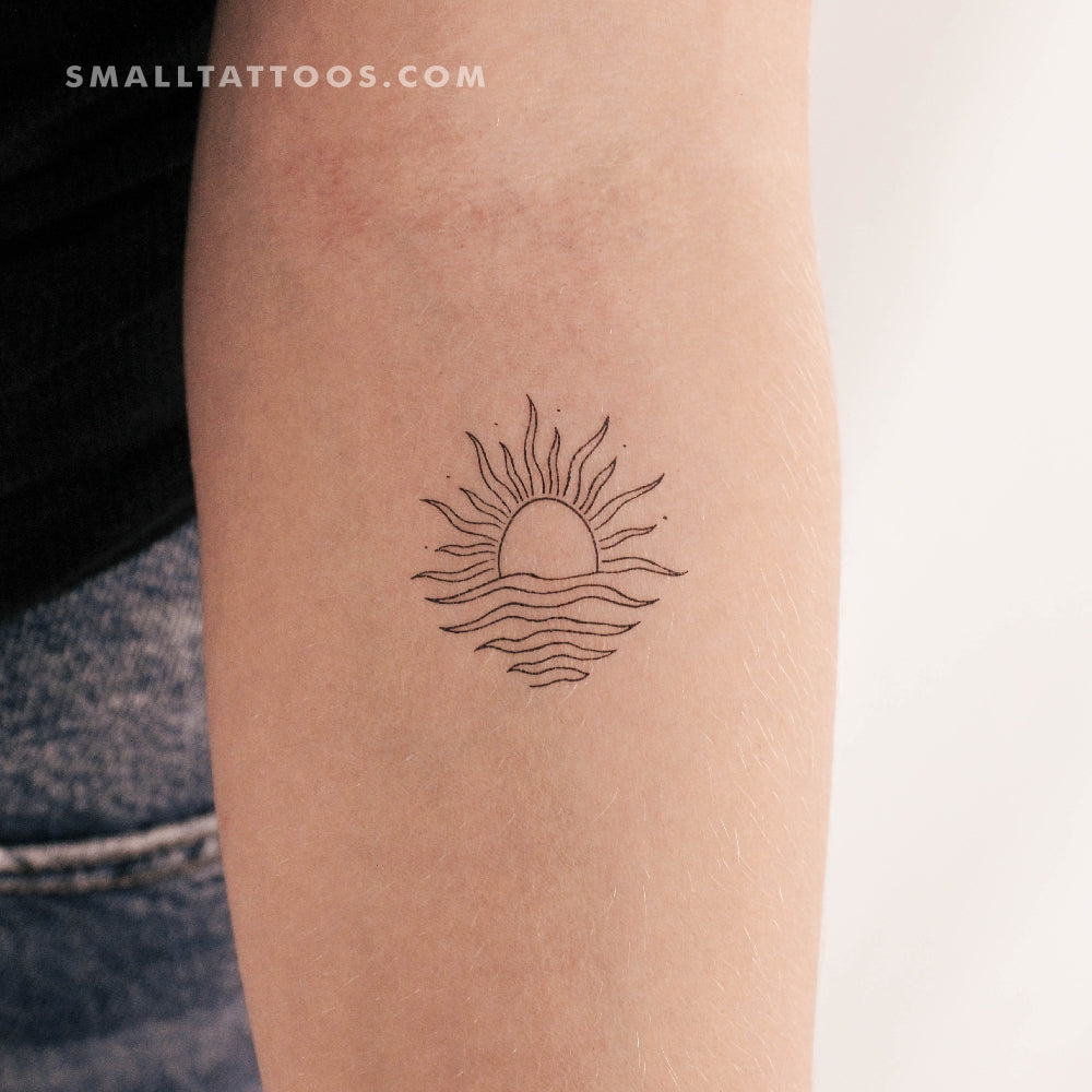 Rising Sun Temporary Tattoo (Set of 3)