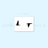 Flying Bird Couple Temporary Tattoo (Set of 3)