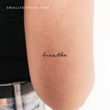 'Breathe' Temporary Tattoo (Set of 3)