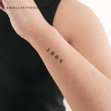 1984 Birth Year Temporary Tattoo (Set of 3)