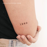 1989 Birth Year Temporary Tattoo (Set of 3)