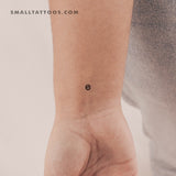 E Lowercase Typewriter Letter Temporary Tattoo (Set of 3)