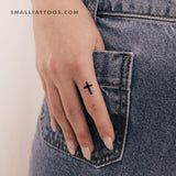 Tiny Cross Temporary Tattoo (Set of 3)