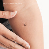 A Lowercase Typewriter Letter Temporary Tattoo (Set of 3)