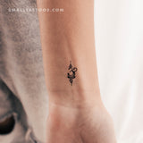 Small Breathe Sanskrit Symbol Temporary Tattoo - Set of 3