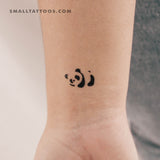 Panda Bear Temporary Tattoo (Set of 3)