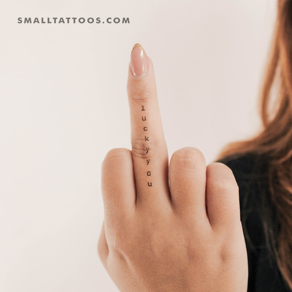 Tatuaje temporal "Lucky You" (juego de 3)