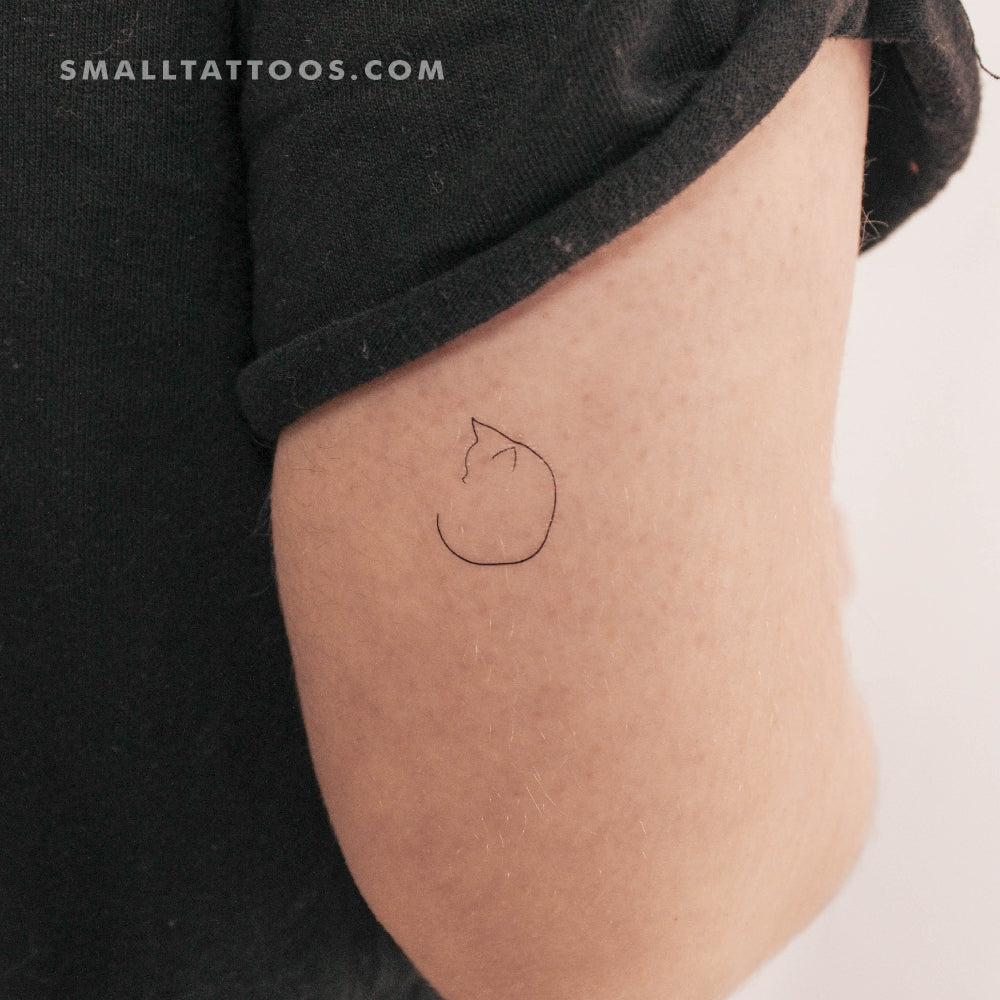 Minimalist Cat Temporary Tattoo (Set of 3)