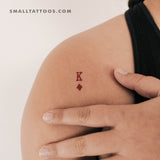 King Of Diamonds Temporary Tattoo - Set of 3