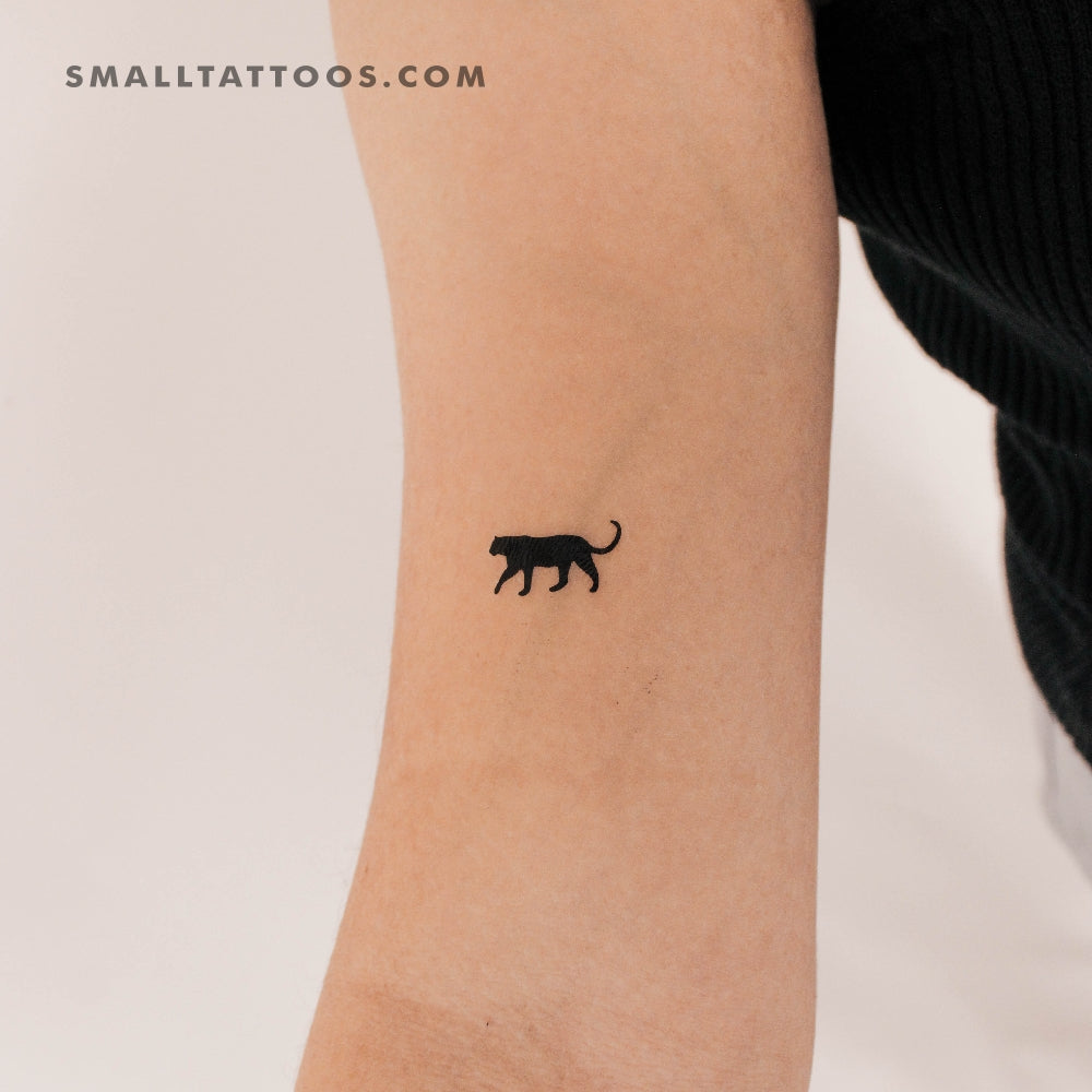 Small Black Panther Temporary Tattoo - Set of 3