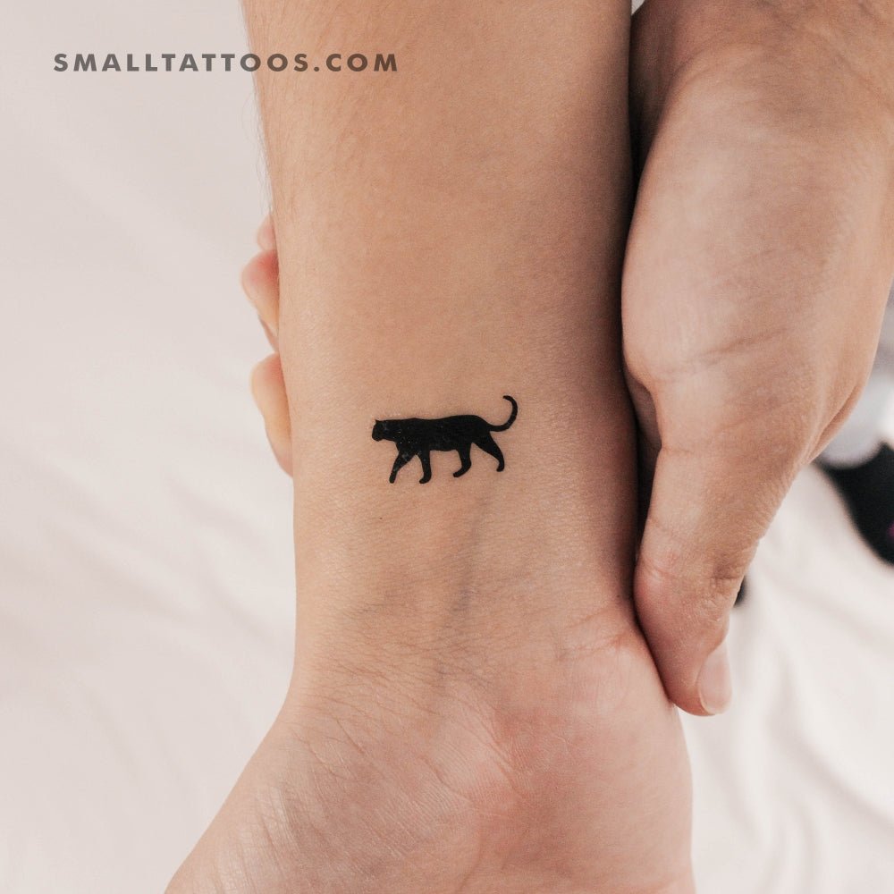 Small Black Panther Temporary Tattoo - Set of 3