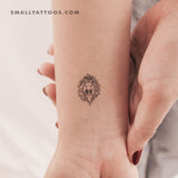 Lion Portrait Temporary Tattoo (Set of 3)