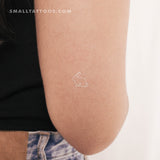 White Ink Rabbit Temporary Tattoo (Set of 3)