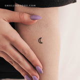 Moon Planetary Symbol Temporary Tattoo (Set of 3)
