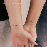 Matching Inhale Exhale Temporary Tattoos (Set of 3+3)