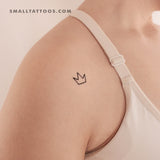 Small Crown Temporary Tattoo (Set of 3)