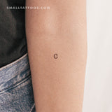 C Uppercase Typewriter Letter Temporary Tattoo (Set of 3)