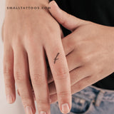 F Handwritten Letter Temporary Tattoo (Set of 3)