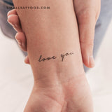 Love You Temporary Tattoo (Set of 3)
