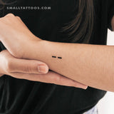 Morse Code M Temporary Tattoo (Set of 3)