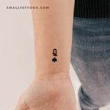 Queen Of Spades Temporary Tattoo (Set of 3)