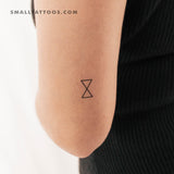 Minimalist Hourglass Temporary Tattoo (Set of 3)