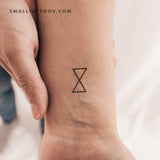 Minimalist Hourglass Temporary Tattoo (Set of 3)