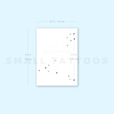 Minimalist Pisces Constellation Temporary Tattoo (Set of 3)