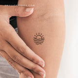 Beach Sunset Temporary Tattoo (Set of 3)