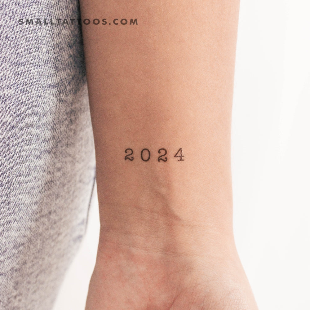 Tatuaje temporal del año de nacimiento 2024 (juego de 3)