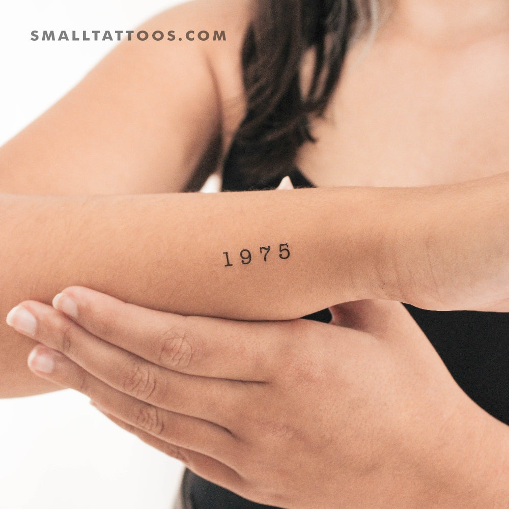 Tatuaje temporal del año de nacimiento 1975 (juego de 3)