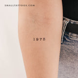 1975 Birth Year Temporary Tattoo (Set of 3)