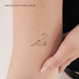 Stretching Cat Temporary Tattoo (Set of 3)